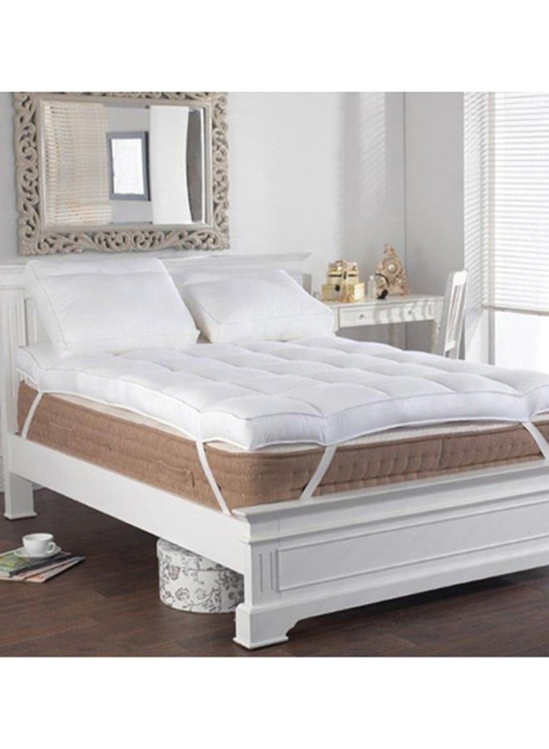 Princess - Soft Fiber Filling Mattress Topper Polyester White 100x200 cm