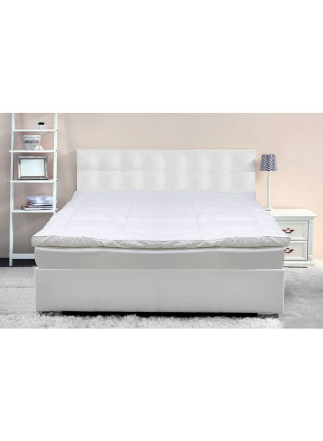 Krude Cotton Down Proof Mattress Topper Cotton, White 120X200cm