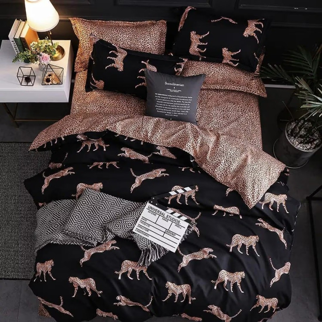 Golden Home Luxurious All-Season Single Comforter Set - Soft, Cozy, and Elegant, Include 1 Comforter,1Fitted Sheet,4 Pillow Covers