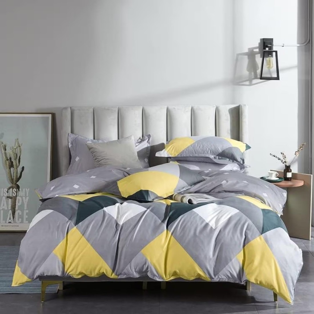 Golden Home Luxurious All-Season Single Comforter Set - Soft, Cozy, and Elegant, Include 1 Comforter,1Fitted Sheet,4 Pillow Covers