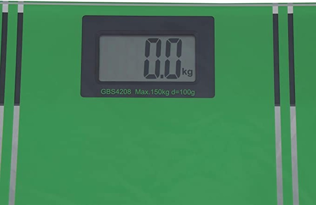 Geepas Digital Personal Scales - Easy Read Display, Large Platform For More Foot Room, Step-On For Instant Weight Reading, Max Capacity 150 Kg | 6mm Tempered Glass, Auto Off &amp; Zero | 2 Years Warranty