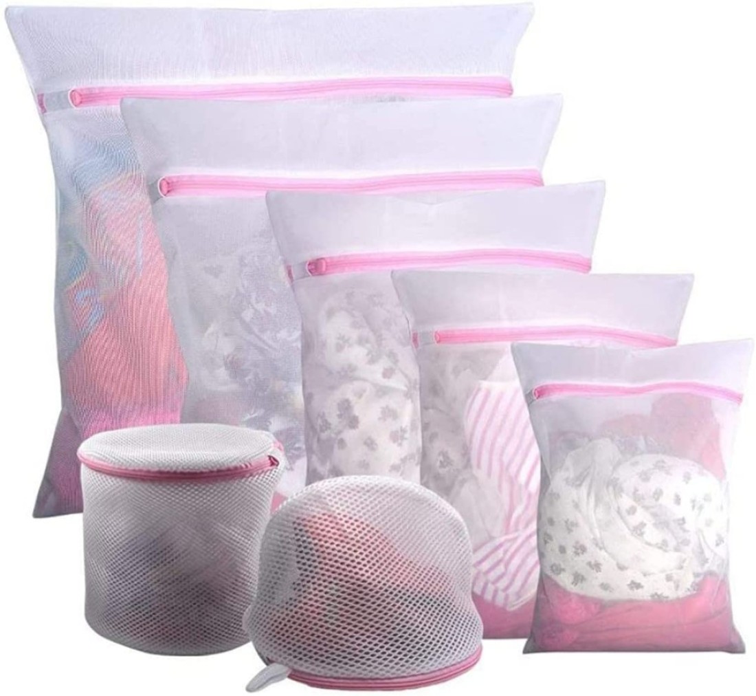Solgd Set Of 7Pcs Laundry Bags Mesh Wash Bags With Premium Zipper, Travel Organization Washing Bag, Clothing Washing Bags For Laundry, Bra, Blouse, Underwear, Stocking, Lingerie