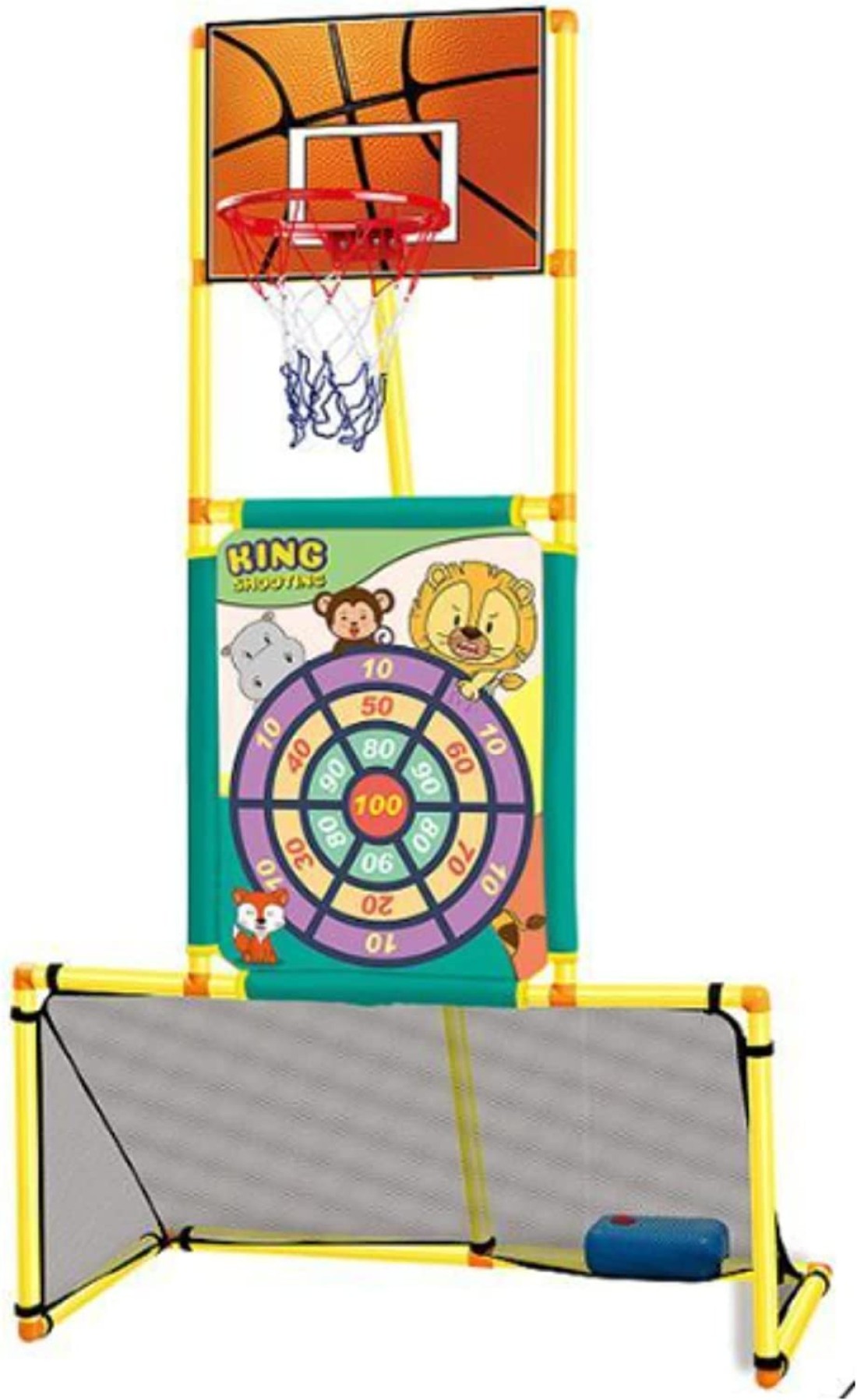 ULTIMAX 3-in-1 Basketball Game Indoor Outdoor Soccer and king shoot Sport Games Children Training Practice Toy Set