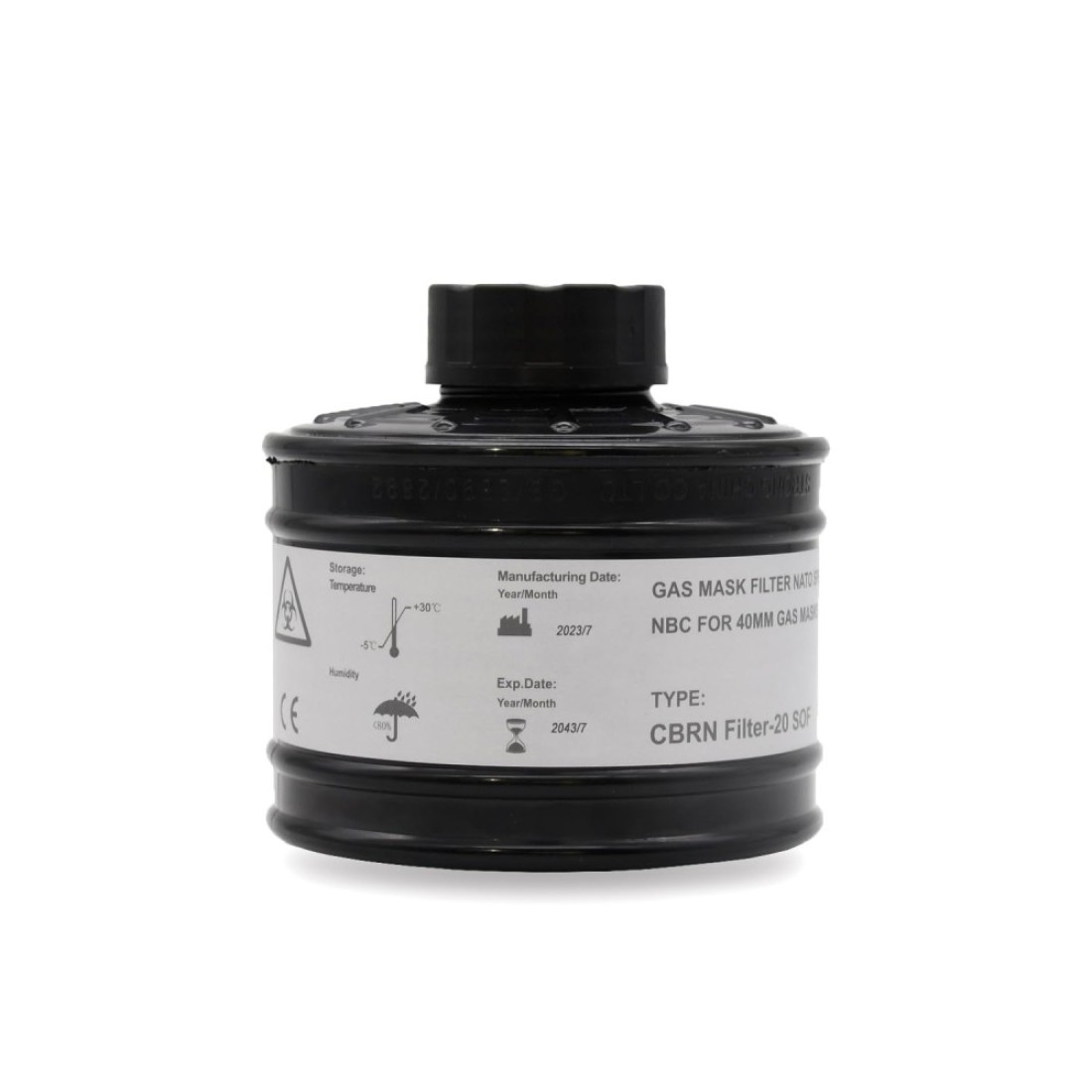 ANHUI Gas Mask Filter NATO Specifications NBC for 40mm CBRN Filter NATO with Longest Shelf Life 20 Years