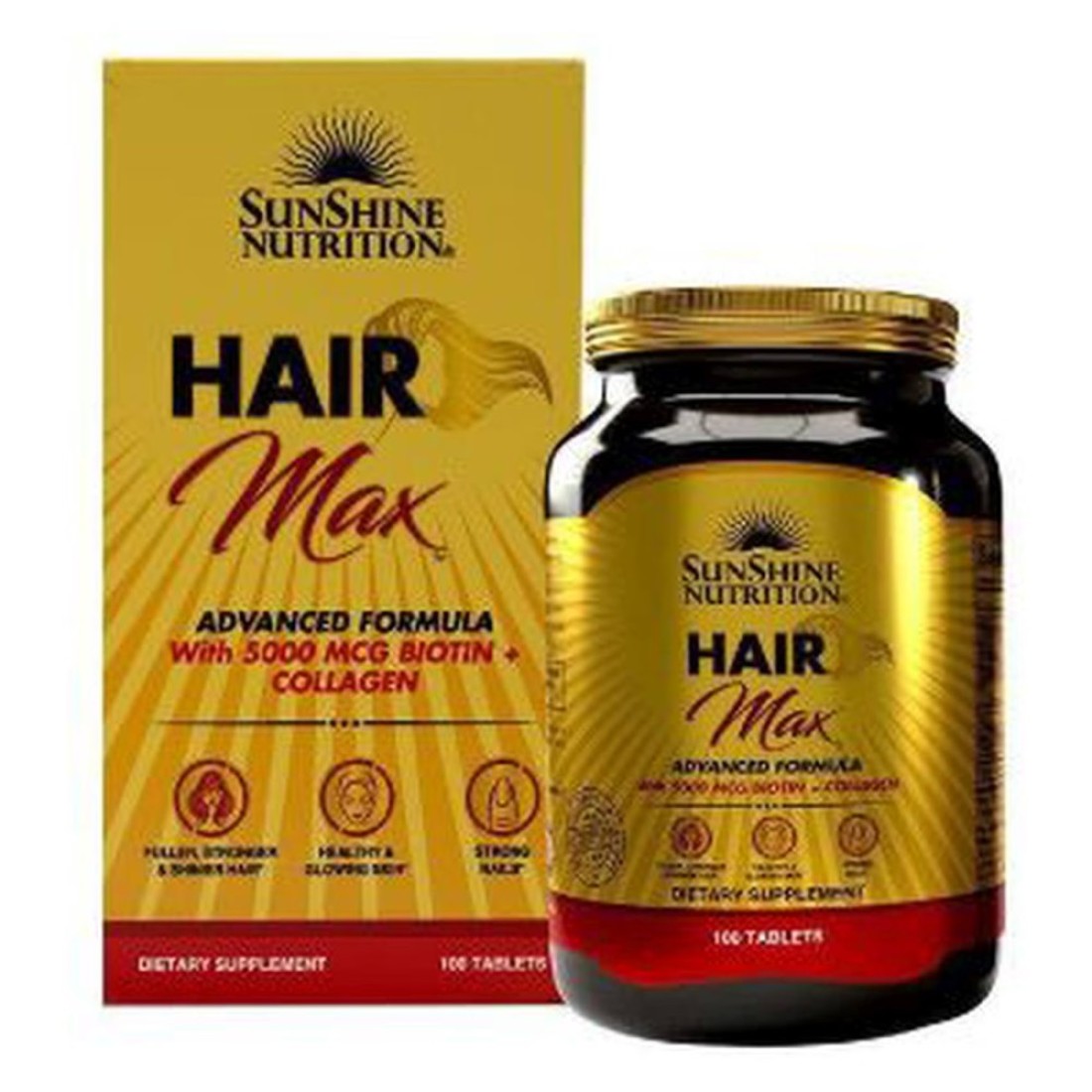 Sunshine Nutrition Hair Max Tablets 100 PCS
