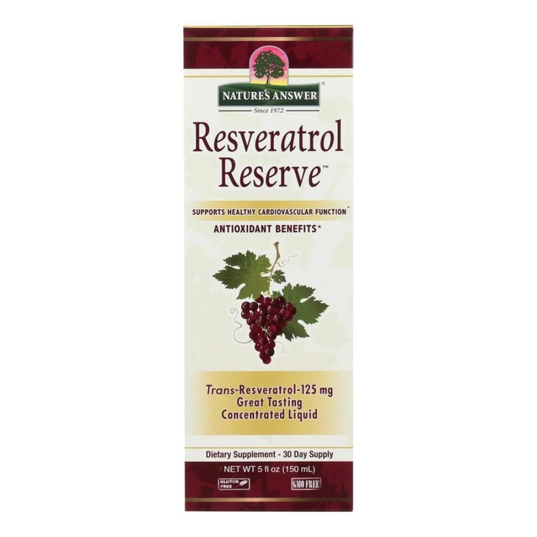 Natures AnswerAlcoholFree Resveratrol Reserve 5oz Concentrated Liquid Packed with Antioxidants Promotes Overall Wellbeing Immune System Support Single Count