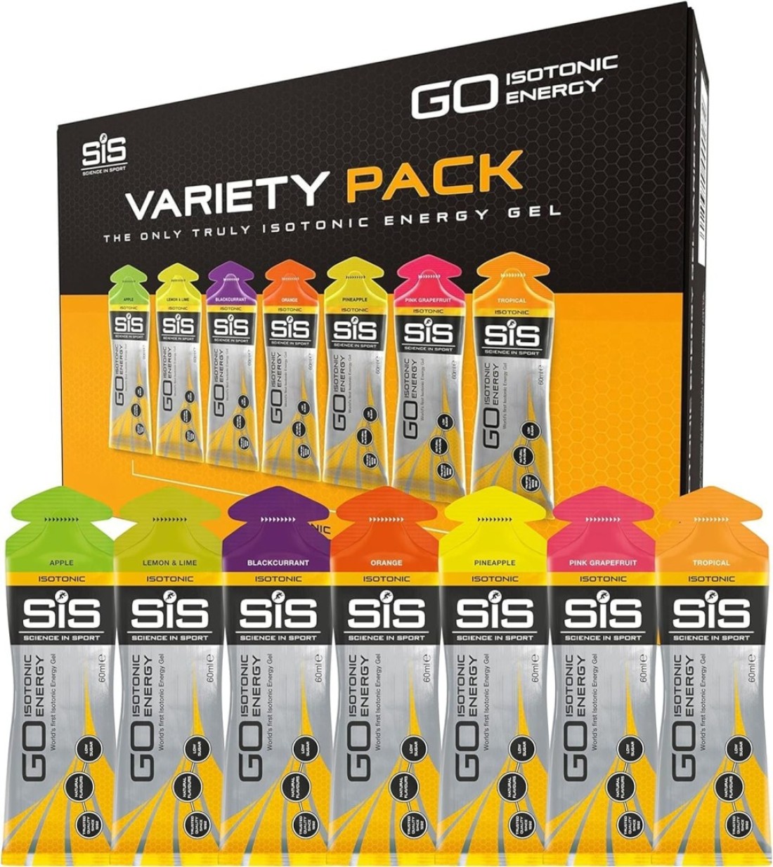 Applied Nutrition Endurance, Isotonic Energy Gel, High In Carbohydrates, Quick Energy On The Go, For Performance Sports (Pack of 20 x 60g) (Blackcurrant)