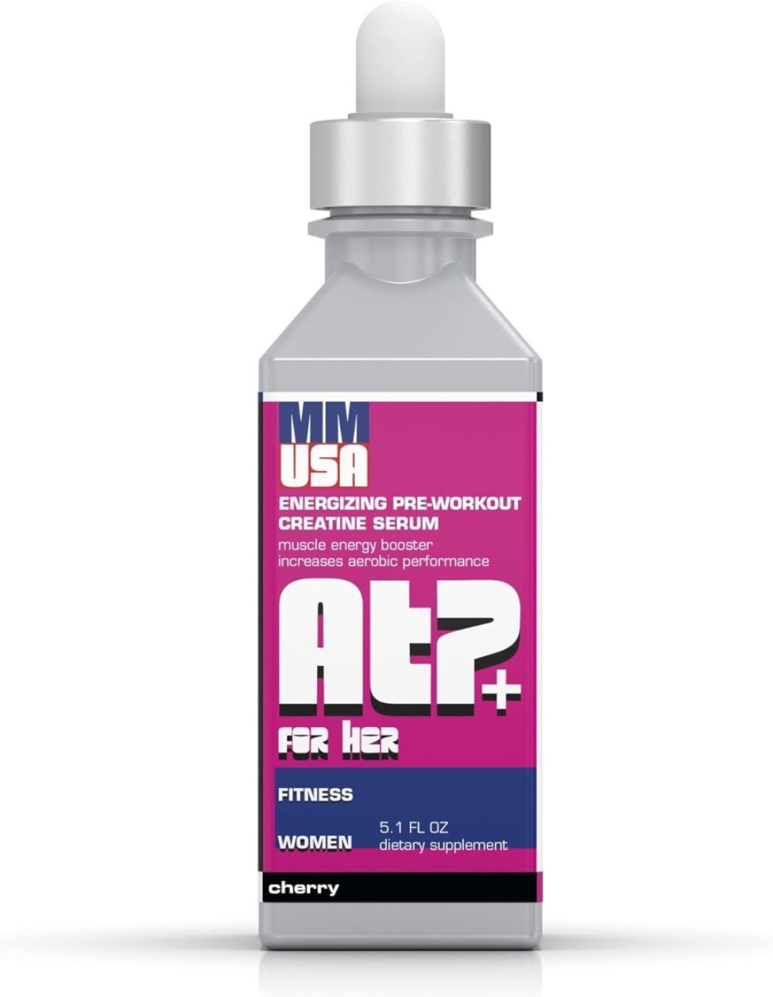 MMUSA Creatine Pre-Workout For Women, Instant Energy, Stronger, Leaner, Burns Fat, Boosts Atp Power, Stamina, Toning, Weight Training, Muscle And Fitness, Builds Core Strength, Cherry Flavor