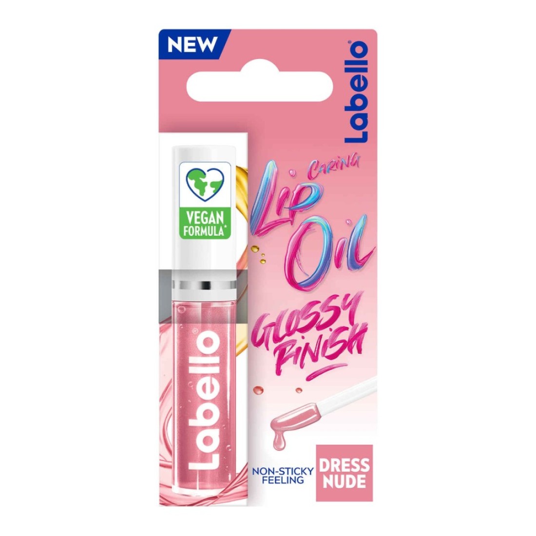 Labello Lip Oil Moisturising Lip Care Glossy Finish Dress Nude 5.5 ml