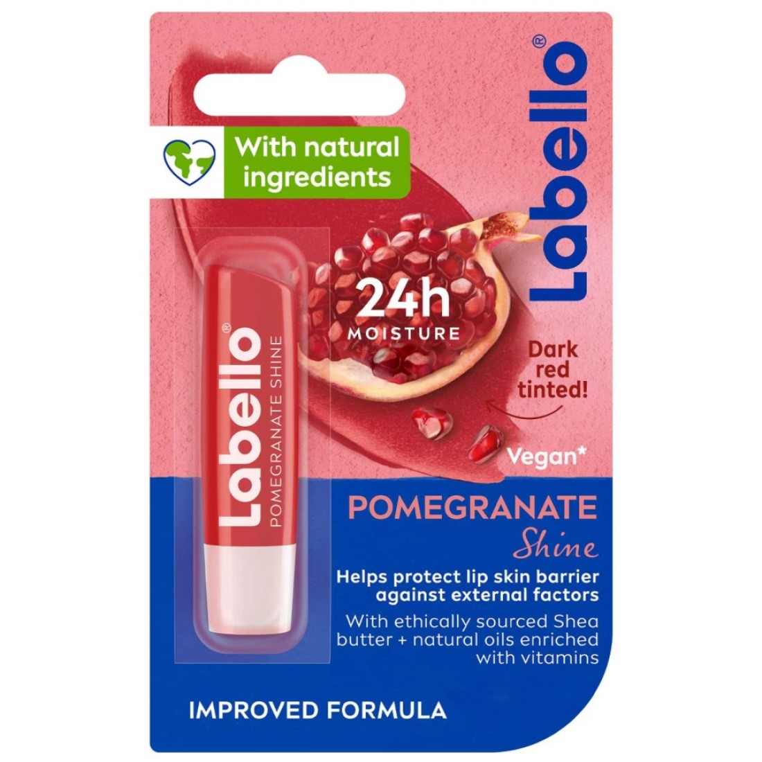Labello Lip Balm Moisturising Lip Care Pomegranate Shine 4.8g