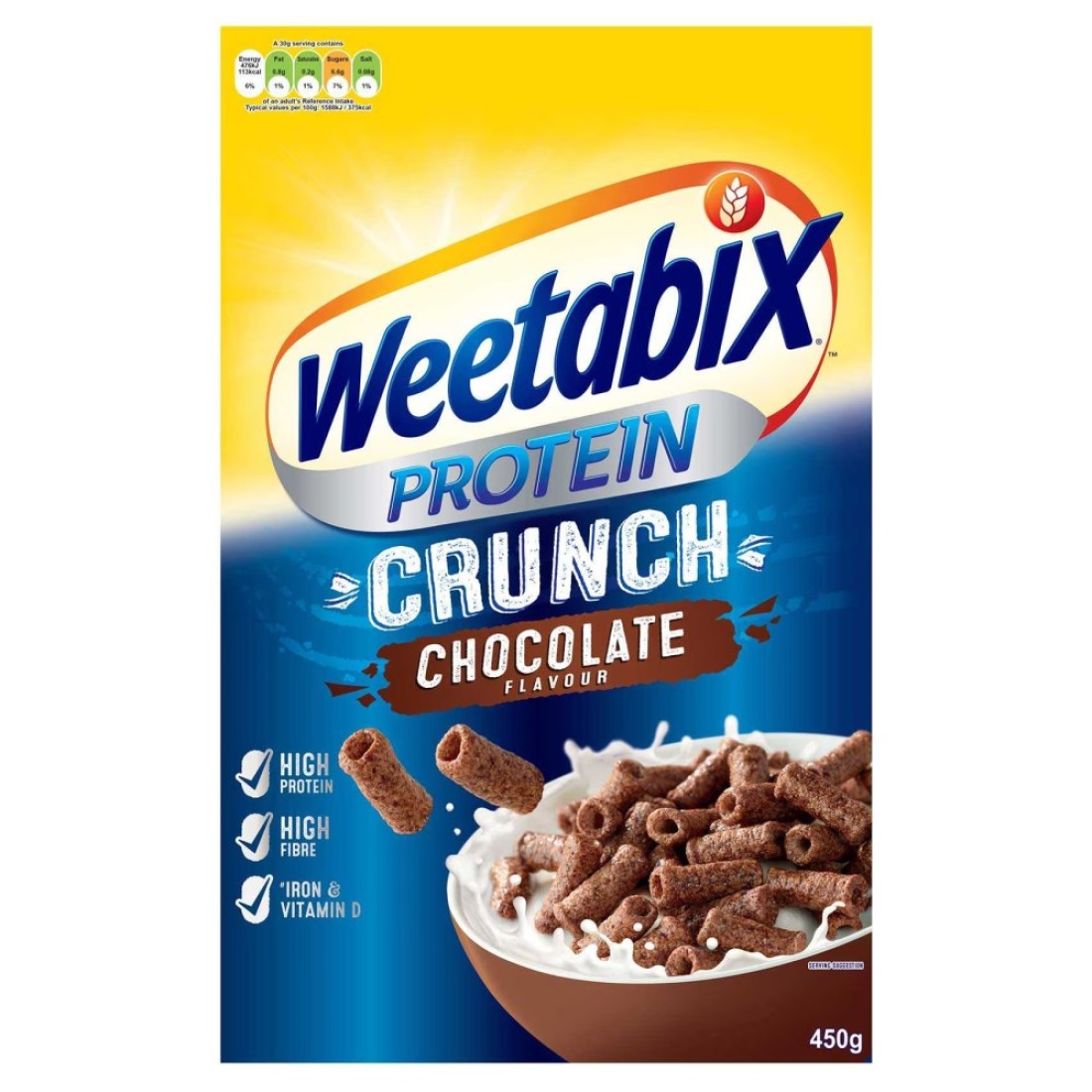 Weetabix Chocolate Flavour Protein Crunch Cereal, 450g