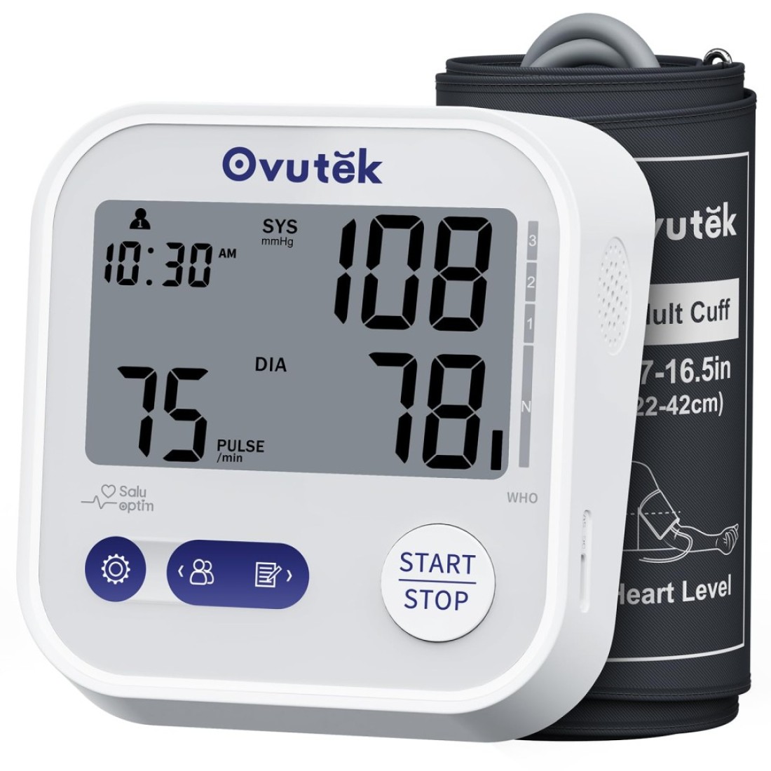 Blood Pressure Monitors for Home Use Upper Arm FSA HSA Eligible, 8.7&quot;-16.5&quot; BP Cuff with 245 Sets for 3 Users, Large Display Automatic Digital Blood Pressure Machine with Batteries