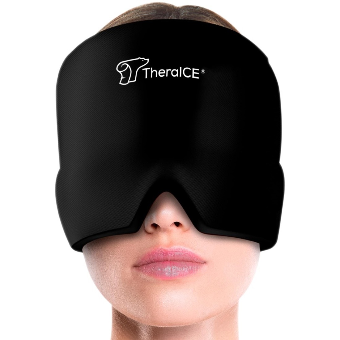 TheraICE Rx Form Fitting Gel Ice HeadacheMigraine Relief Hat Cold Therapy Migraine Relief Mask Comfortable Strechable Ice Pack Eye Mask for Puffy Eyes Tension Sinus Stress Relief