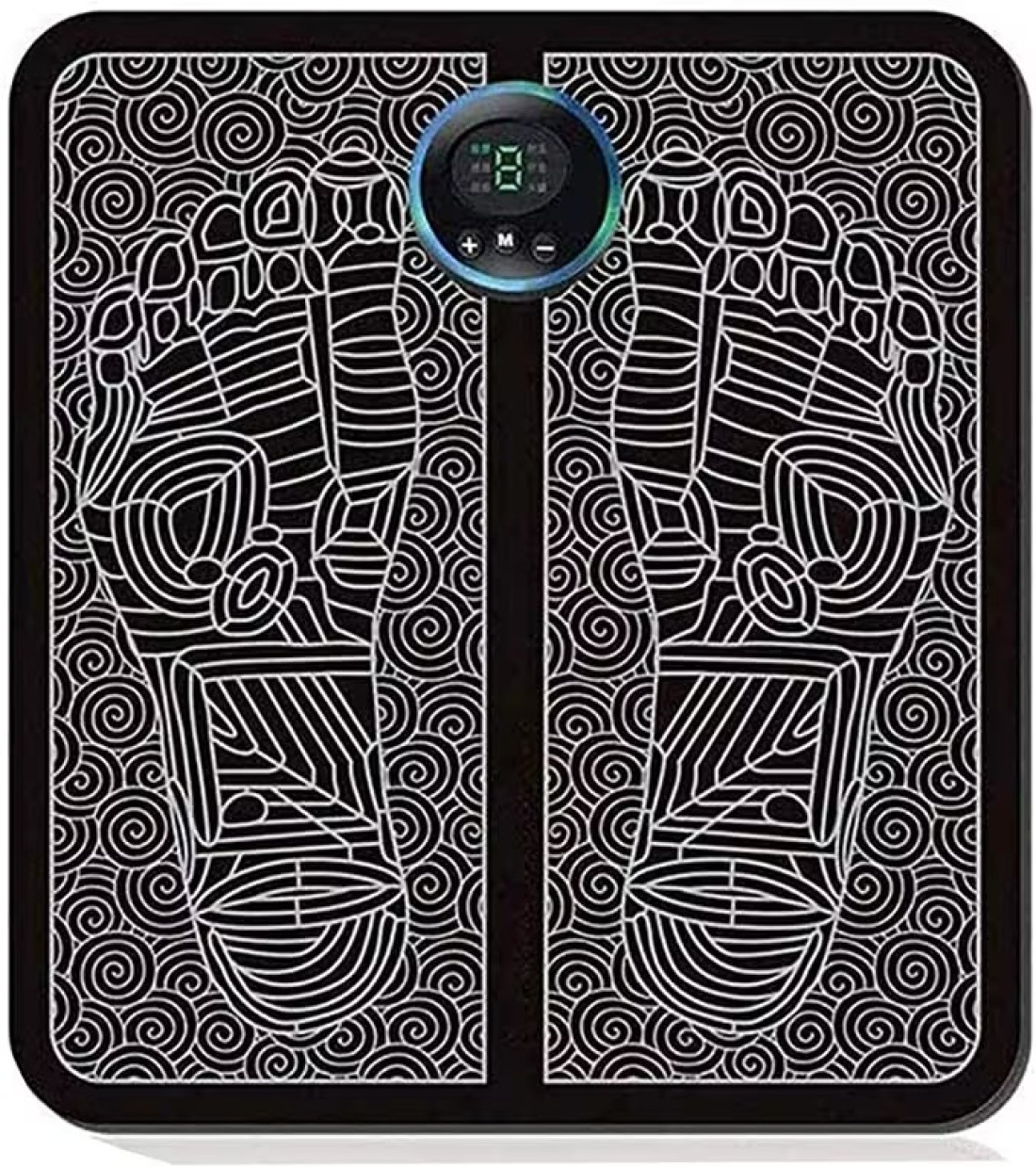 EMS Leg Reshaping Foot Massager - Full Automatic Massage Foot Circulation Massager Machine 9 Intensity Levels,Folding Portable Muscle Stimulatior Massage Mat with USB Rechargeable