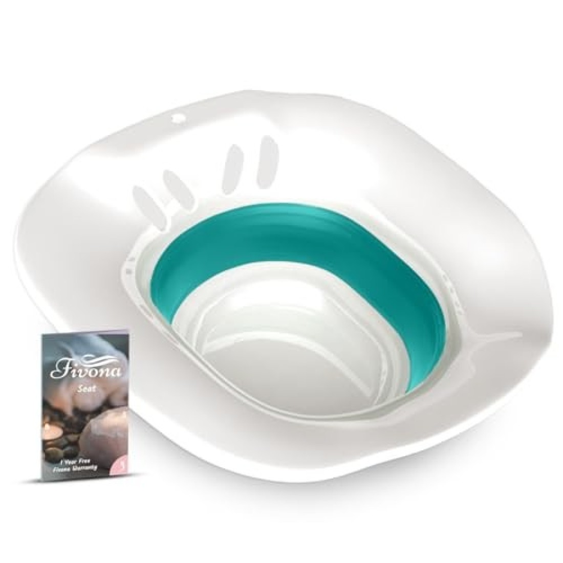 Fivona Sitz Bath Seat for Soak and Steam Postpartum Essentials Care and Hemorrhoid Treatment Unisex and Universal Fit Over The Toilet Yoni Steaming Bowl atHome Soothing Relief Device