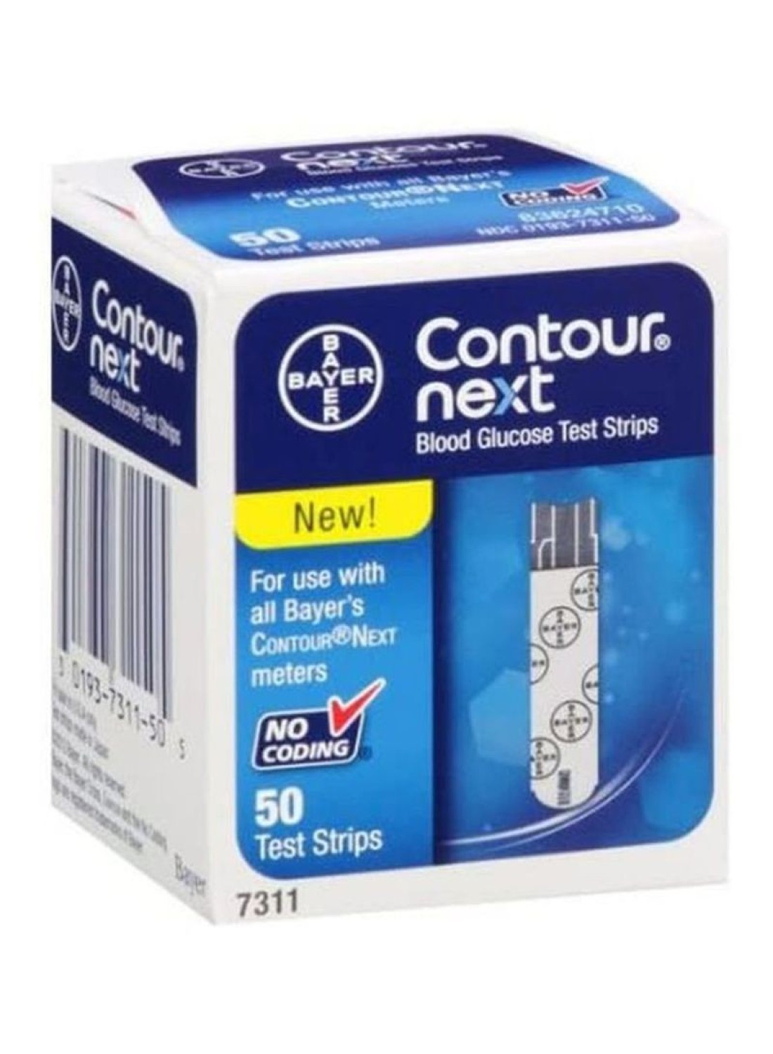 Bayer Contour Next Blood Glucose Test Strips - 50 Pieces