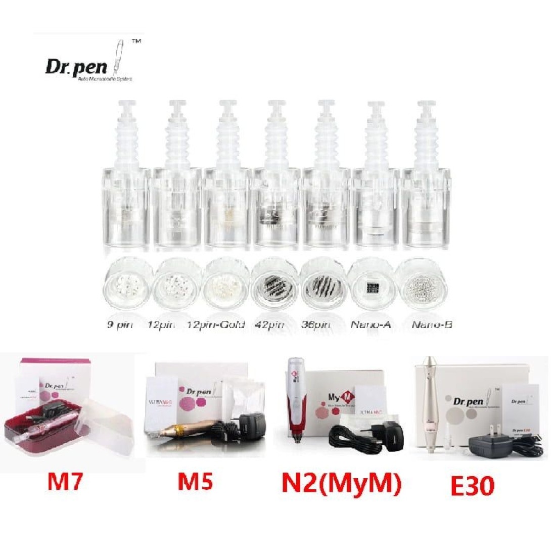 5pcs 36pin Needles Cartridges Replacement for M5 M7 N2 E30 Derma pen