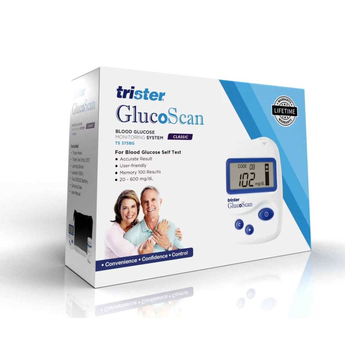 Trister Blood Glucose Monitoring TS375BG White