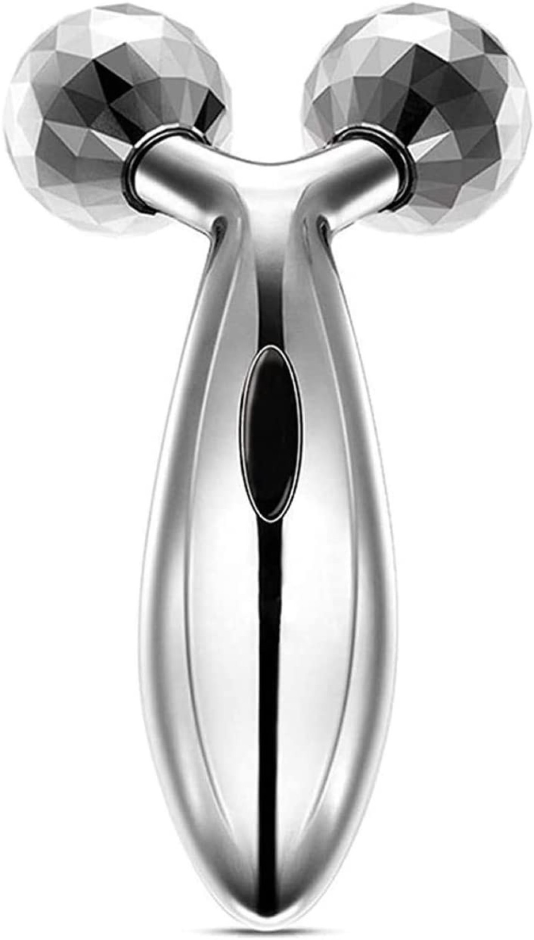 Sky Land Y Shape Waterproof 3D Roller Massager For Face And Body, Face Lift Tool Tightening, Enhancing Wrinkle Remover, Body Slimming Roller Tighten Skin Em 9317, Silver