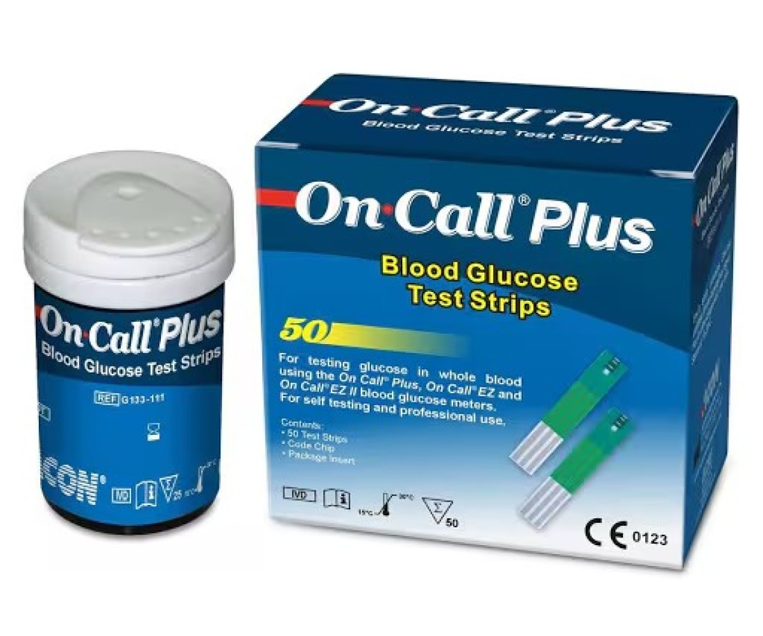 On Call Plus Blood Glucose Test Strips, 50 Count