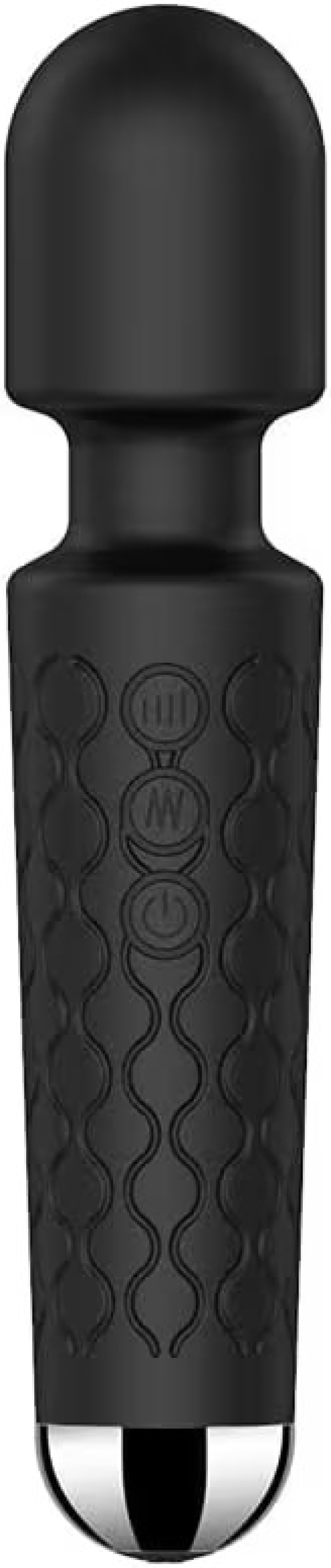 Rechargeable Handheld Wireless Deep Tissue Body Pain Relief Massager Black