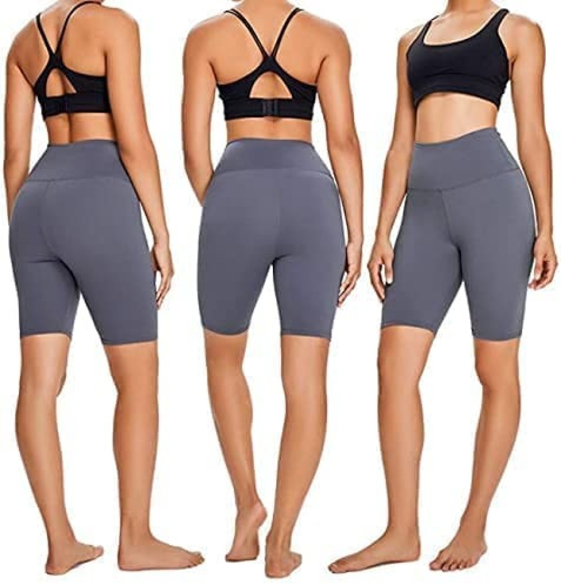 Aiwanto Exercise Shorts Half Pants Gym Home Workout Pant Shorts(Grey, XL)