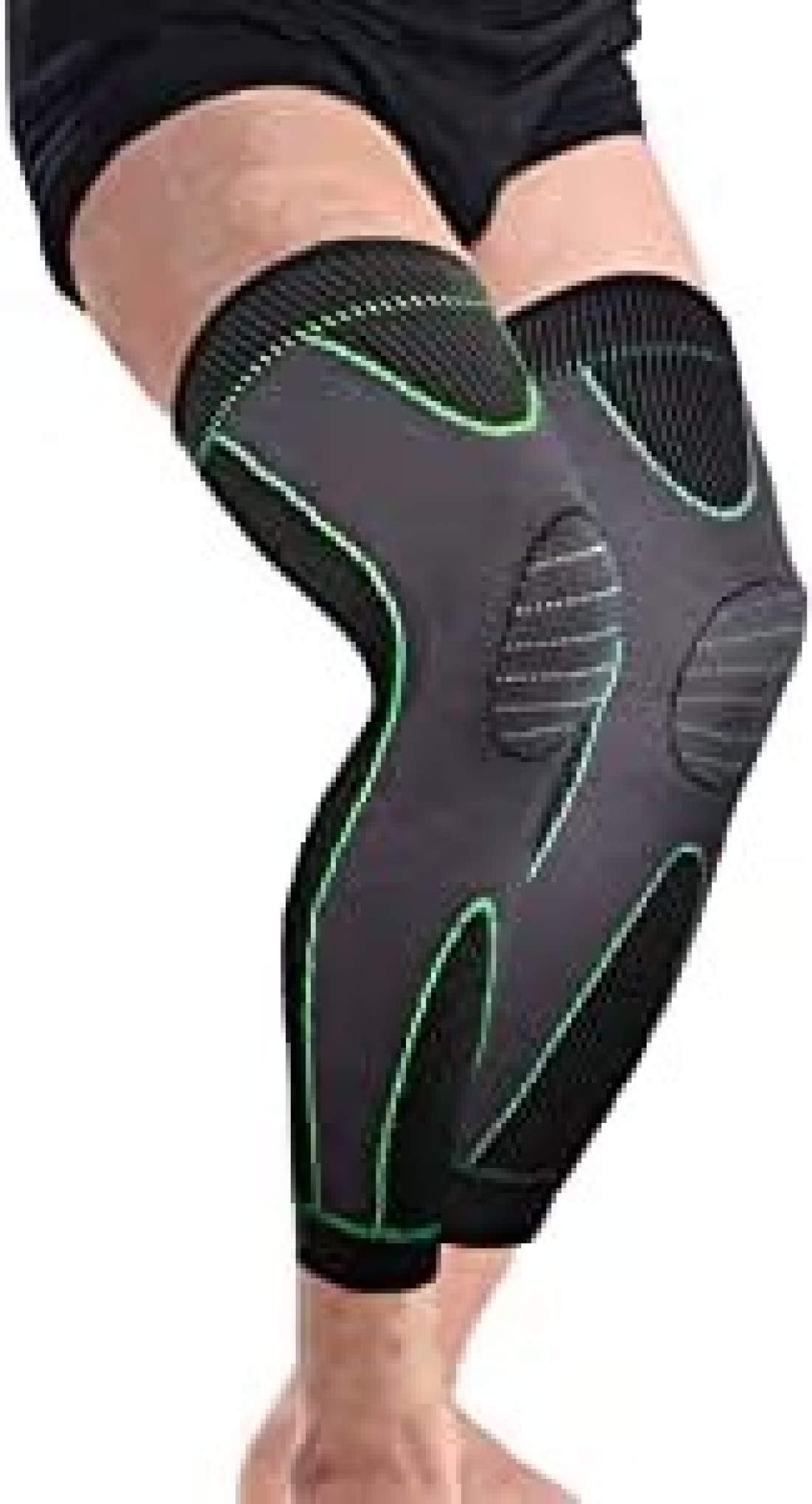 Aiwanto 2Pcs Full Leg Compression Sleeves Stretch Long Leg Sleeve for Running Basketball Football Cycling