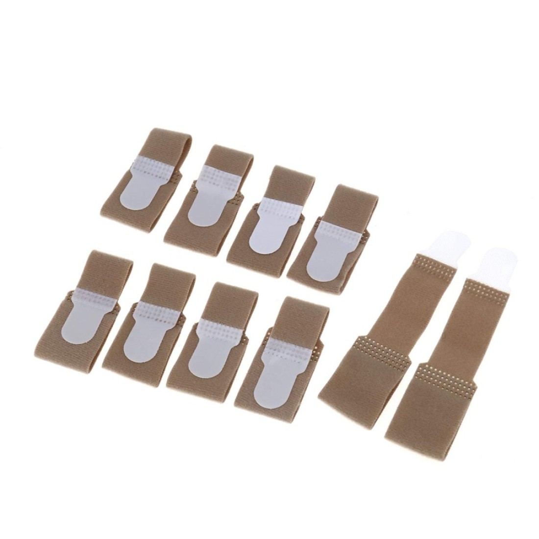 SING F LTD 10Pcs Finger Toe Strap Soft Separator Bunion Corrector Straightener Bandage