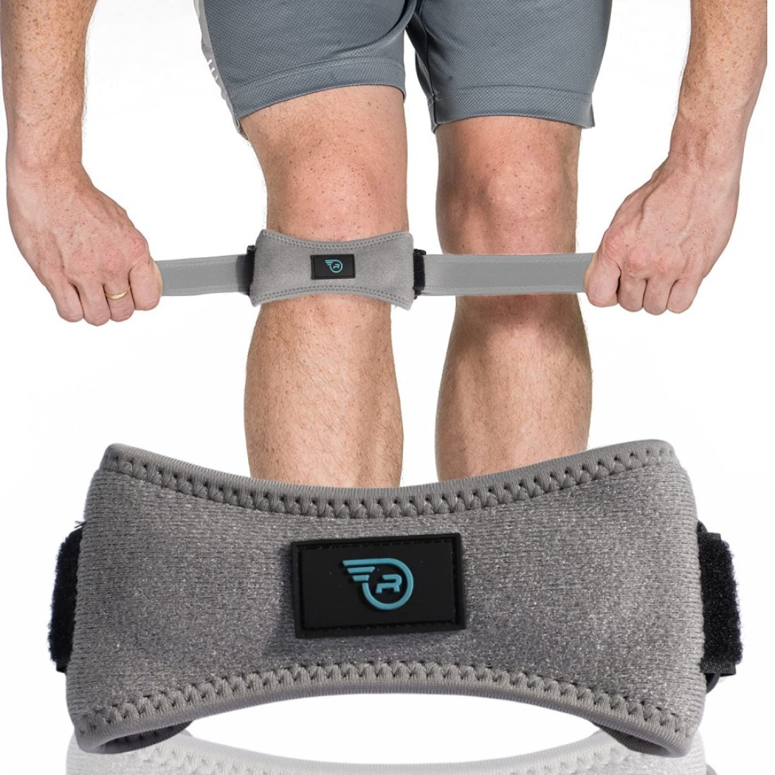 Run Forever Sports Patella Strap Knee Support For Knee Pain Adjustable Patellar Tendon Support Band For Arthritis Running Basketball Meniscus Tear Knee Stabilizer For Hiking Soccer Squats