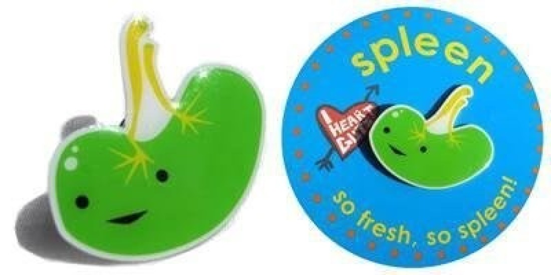 I Heart Guts Spleen Lapel Pin Lymphin the Dream Spleen Removal Funny Pins Mono Immunology Resident Gift Immunologist Med School Graduation White Coat Ceremony Blood Research Button