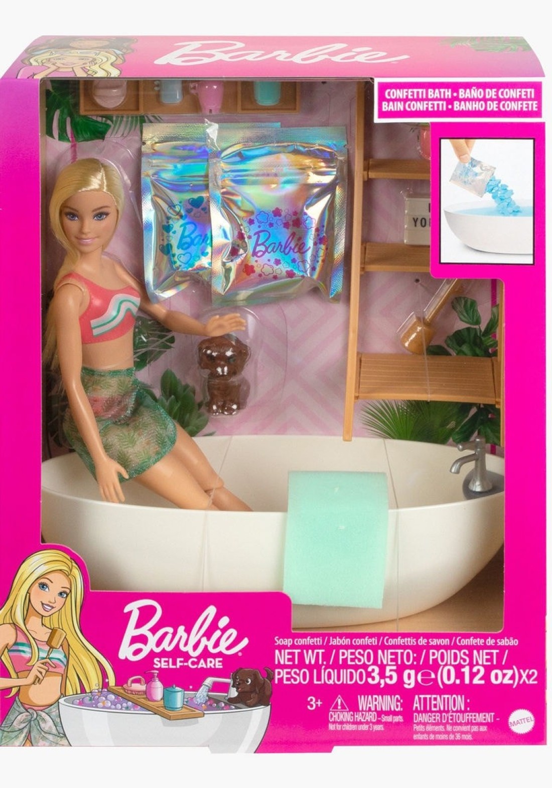 Barbie Soap Confetti Bathtub and Doll Playset