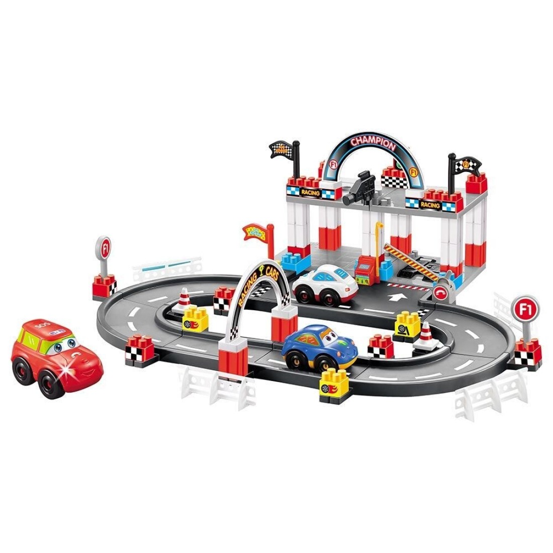 Jawda Race Track Building Blocks With 3 Cars