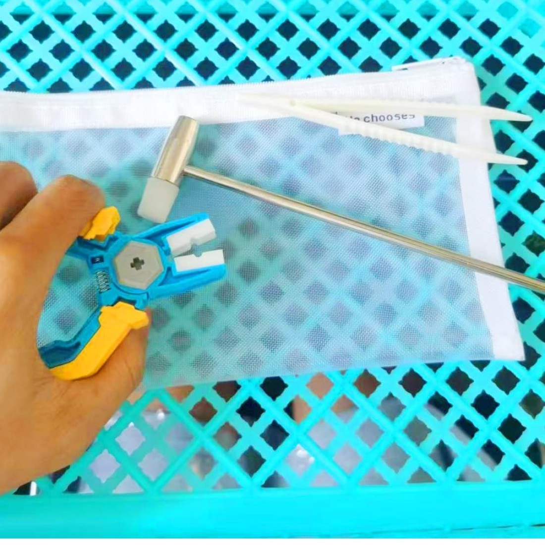 Uvini Building Block Tool Kit, Separator Tools Compatible with Lego Blocks and Technic, Including 1 Multi use Hammer,1 Blocks Pliers, 1 Clip and 5 Brick Separator