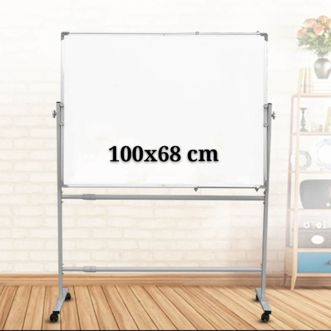 White Board With Stand Magnetic White Board for Household, Schools, and Office, 100x68cm