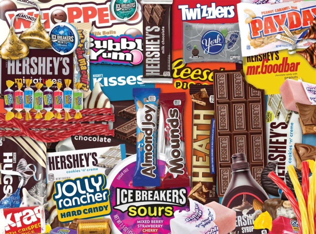 Buffalo Games - Hershey - Hershey&#39;s Sweet Collage - 1000 Piece Jigsaw Puzzle for Adults -Challenging Puzzle Perfect for Game Nights - Finished Size is 26.75 x 19.75