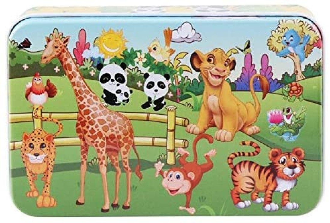 Aiwanto 60Pcs Zoo Puzzle Animal Jigsaw Puzzle Zoo Animal Educational Puzzles