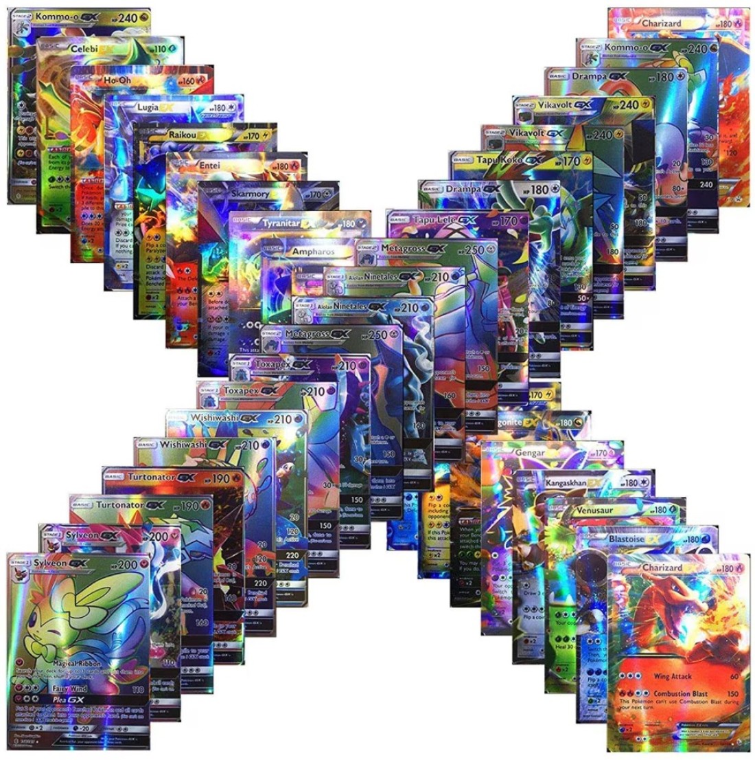 Samdone KP111 100-Piece Pokemon EX GX MEGA Trainer Energy Cards