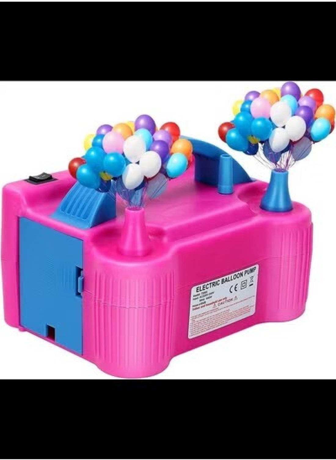 Radiotronics Electric Air Balloon Pump,Portable Dual Nozzle Electric Baloon Pump Inflator/Blower - 220V-240V 600W Electric Balloon Blower Pump for Party Decoration, Faster and Save Time