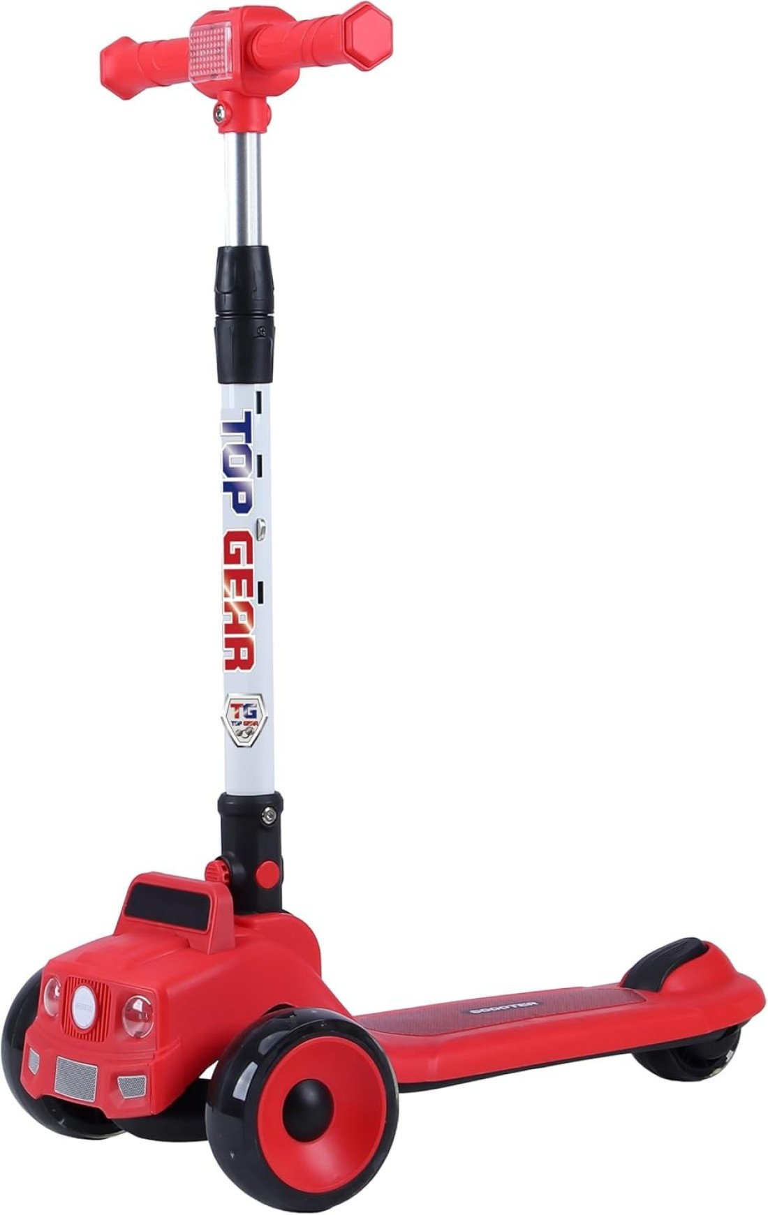 Top Gear Kids Scooter TG 865 &ndash; 3-Wheel Foldable Kick Scooter Lightweight Push Scooter for Ages 3-12 - Red