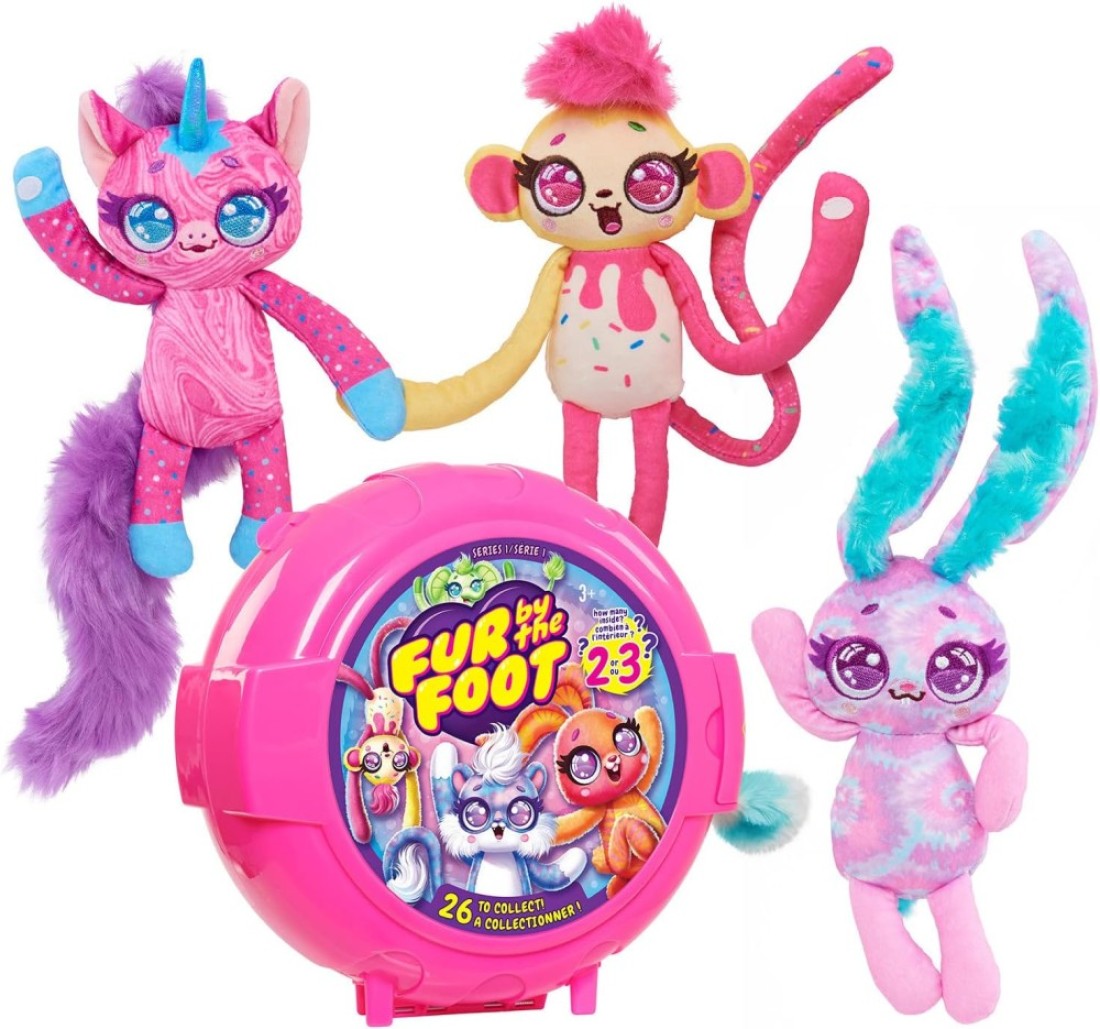 مجموعة Just Play Fur by The Foot Bubblegum Bestie، مقاس 35.56 سم × 40.64 سم، متعددة الألوان، 58710، فرو من القطيفة من The Foot

