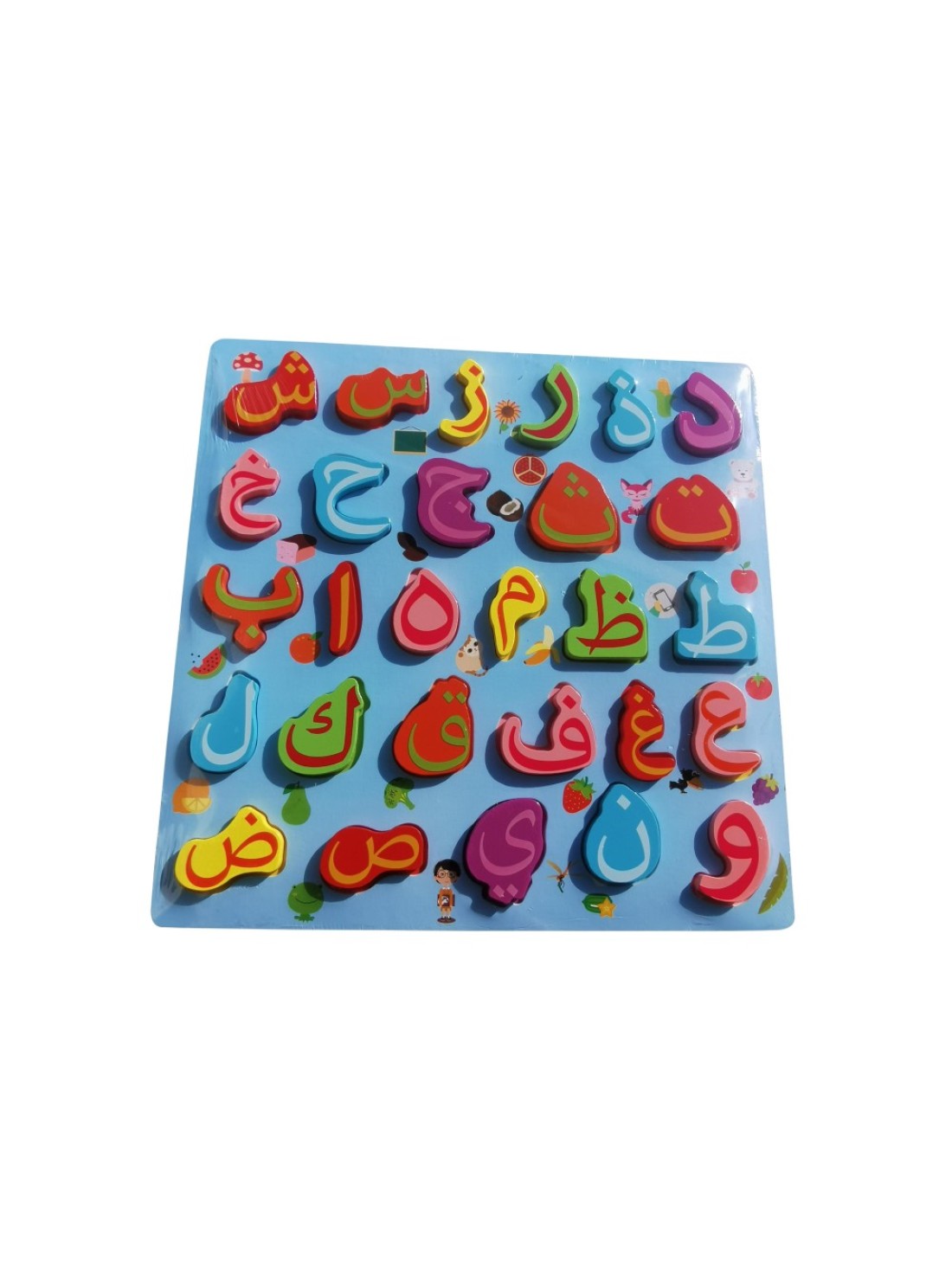 Kids Arabic Alphabet Jigsaws Words Preschool Early Educational Learning Тоуs Puzzles Wooden Letters Board for Children