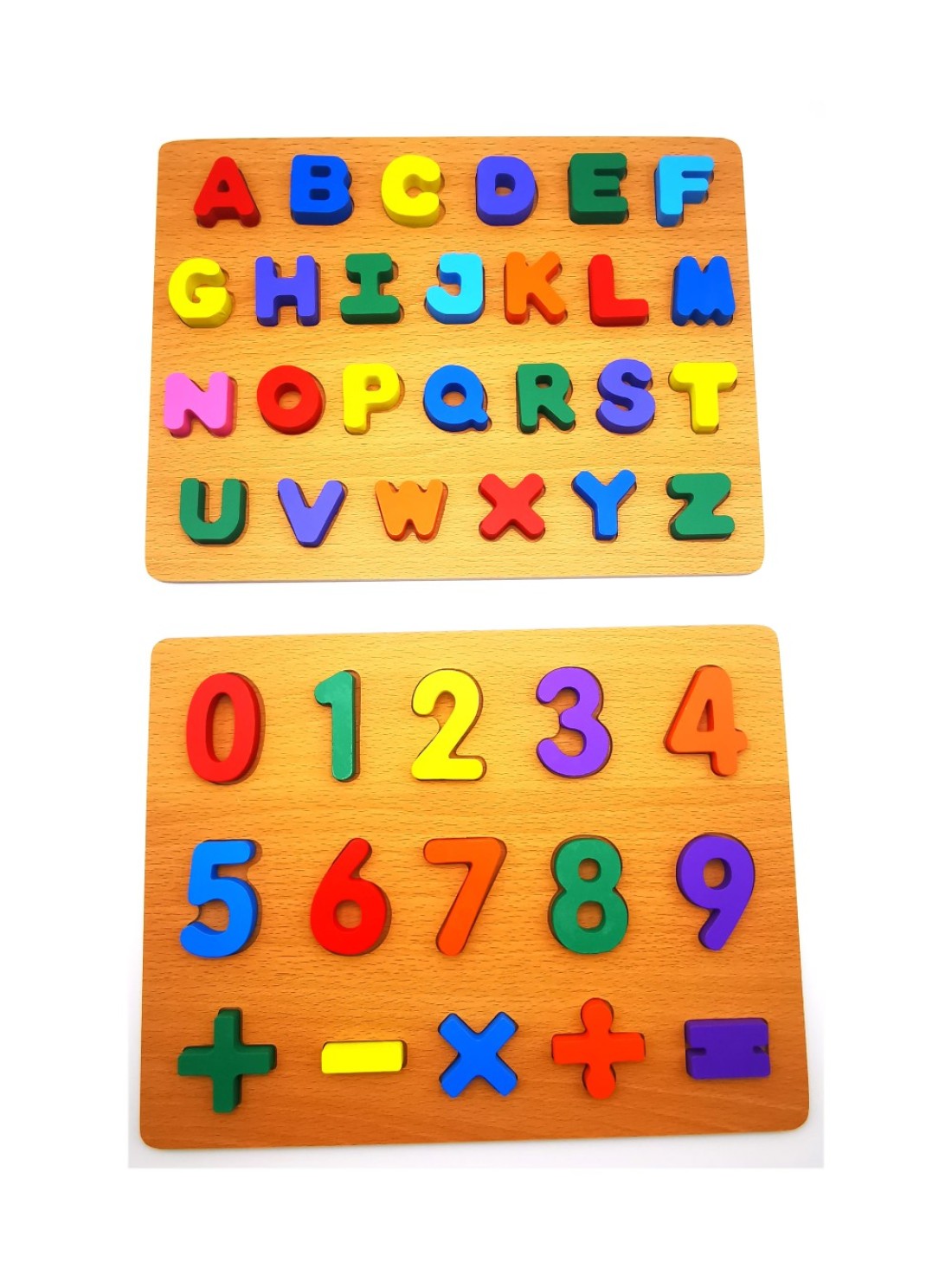 Learning & Educational Toys for Kids & Toddler - Number Alphabet Puzzle - Pre school Learning Board Games, Early Education Wooden Math Puzzles