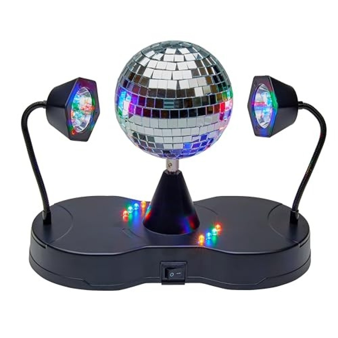 Playbees Rotating Disco Ball LED Revolving Disco Ball with Movable Strobe Lights for Disco Party Decor Mirror Lights Party Mini Lava Lamp Alternative 30 Second Dance Party