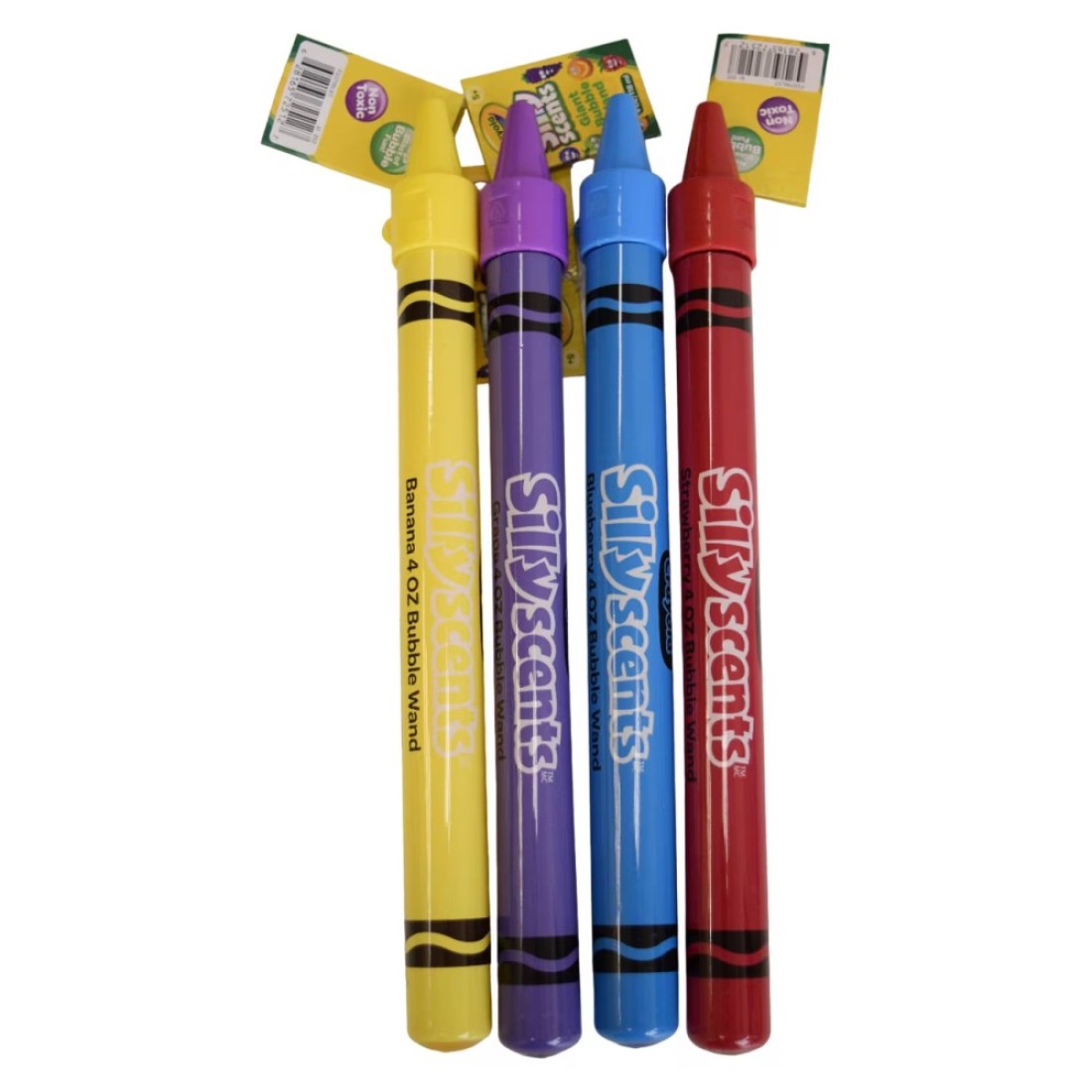 Crayola Silly Scents Bubble Wand Tube A1-25123 Banana Grape Blueberry Strawberry 120ml
