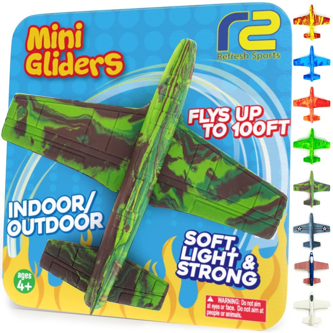 Stocking Stuffer Gifts For Boys&amp;Girls: Foam Airplane Toy Glider Plane Styrofoam Airplanes for Kids. Launcher Air Planes Outdoor Army Toys. Military Gliders Game &amp; Stocking Stuffers for All Ages