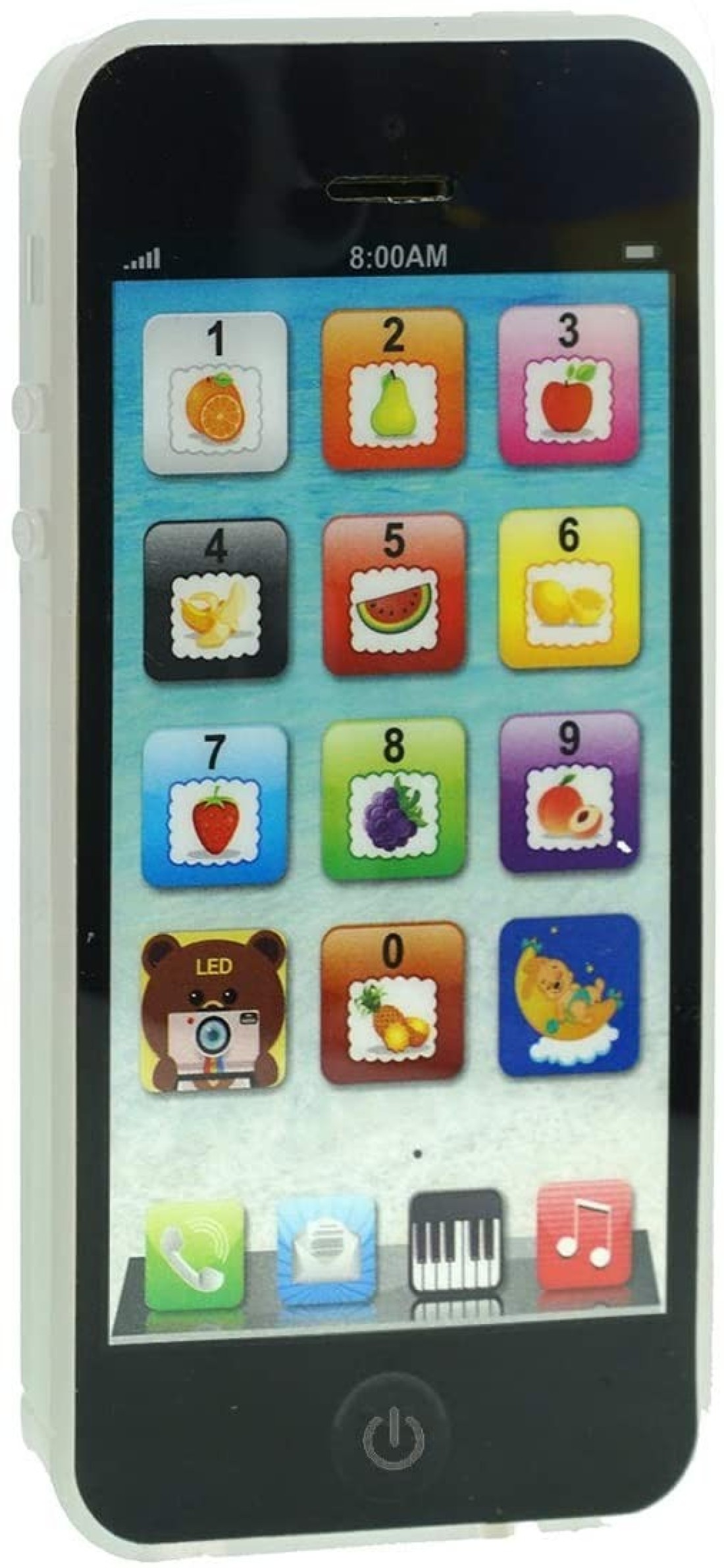 Yoyostore Black Mobile Toy Y-Phone Kid Baby Music Touch Learning Study English USB Charge