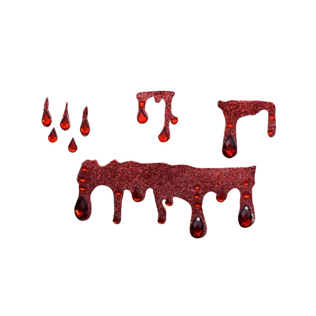 Halloween Cospaly Face Jewels Vampire Blood Costume Festival Face Gems Stick on Rhinestone Tattoo Stickers Pasties Self Adhesive Temporary Tattoos Fashion Jewelry for Party Vampire