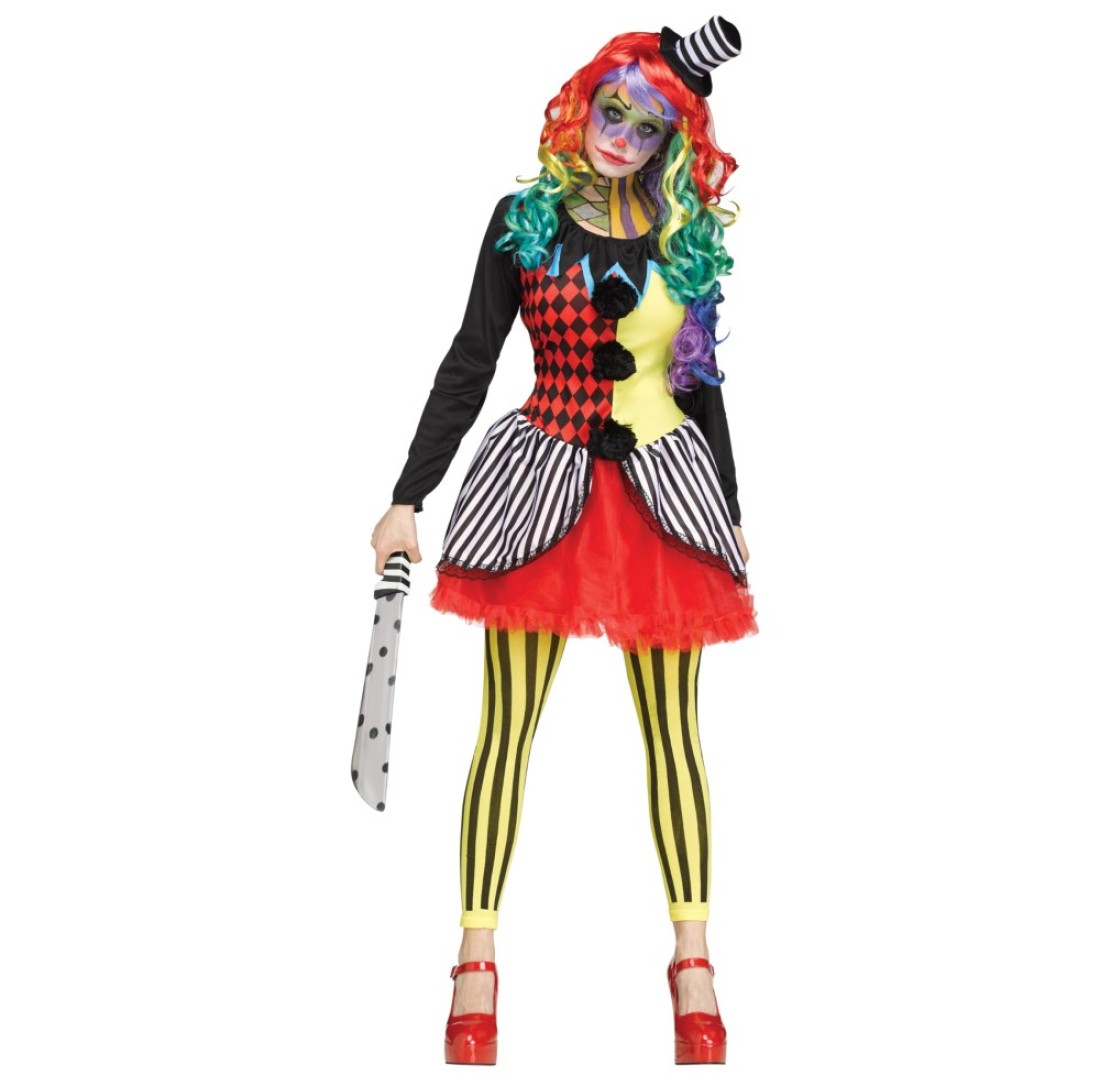 Fun World Freakshow Clown Adult Jester Costume