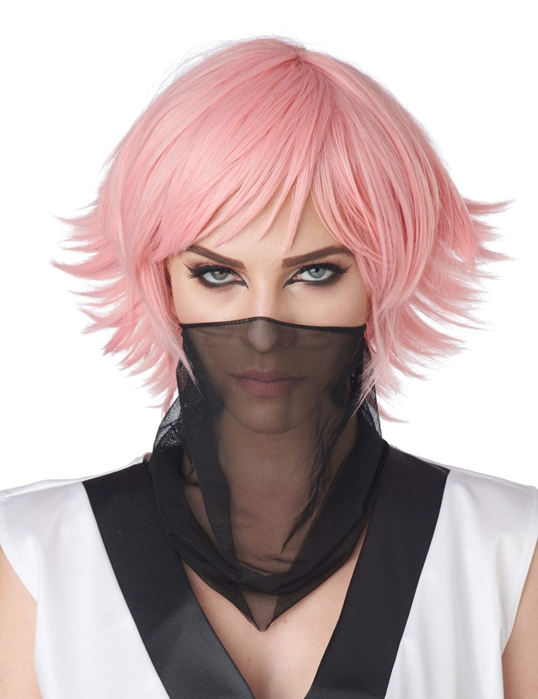 California Costumes Women&#39;s Feathered Cosplay Wig, Rose Pink, One Size