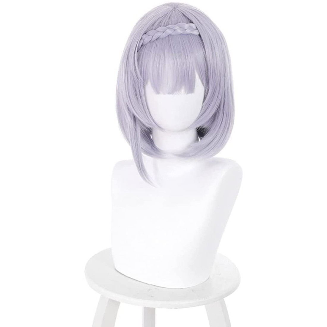 Anime Cosplay Wig Noelle for Genshin Impact Lavender short hair Wig with Free Wig Cap for Comic Con, Cosplay show, Halloween